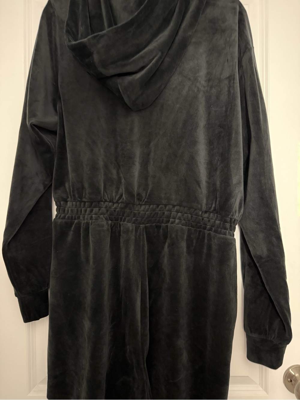 NWOT Juicy Couture Black Velour Romper XL - Picture 6 of 8